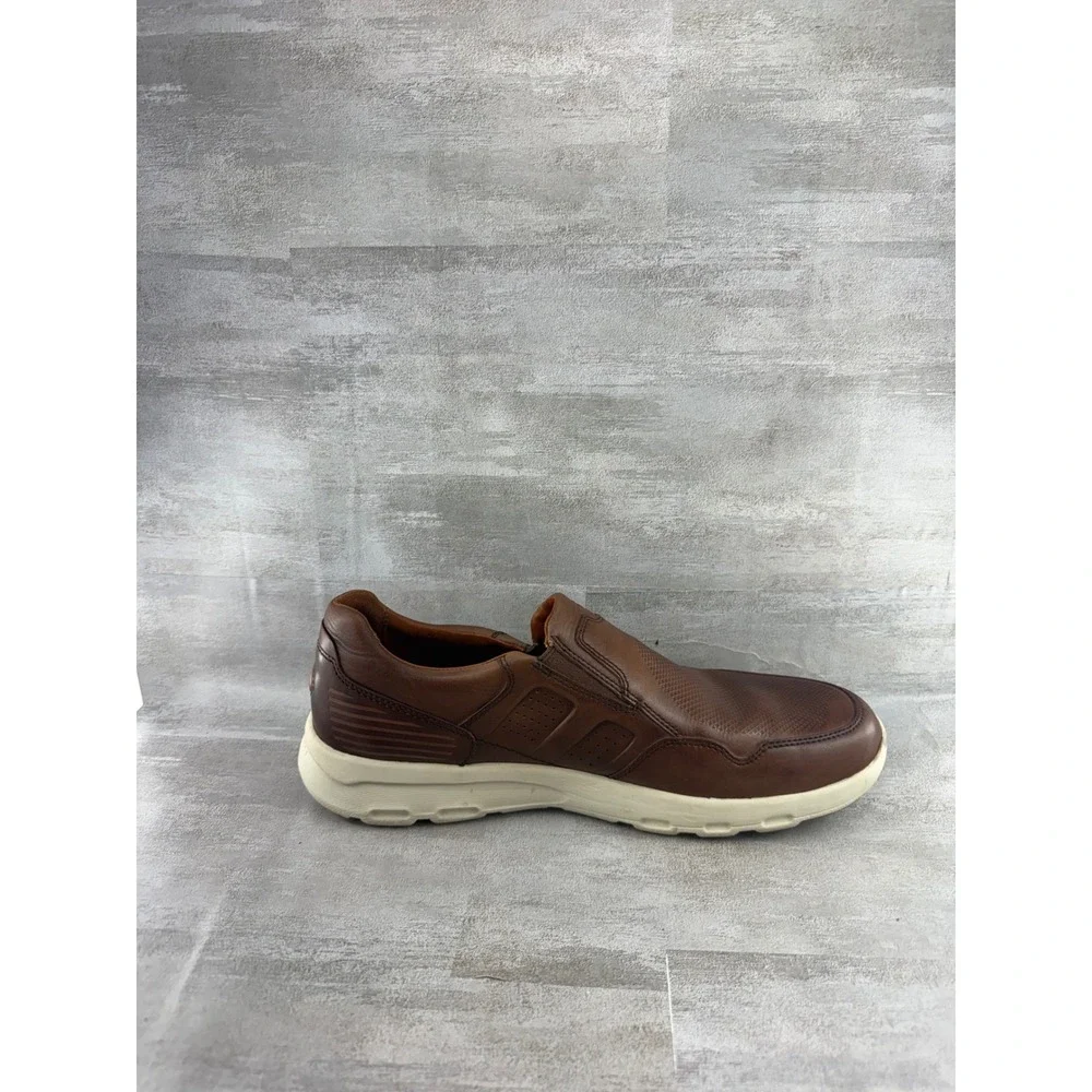 Rockport Men Brown Leather Lets Walk Slip On Loafers CH4263 Size 9.5 W